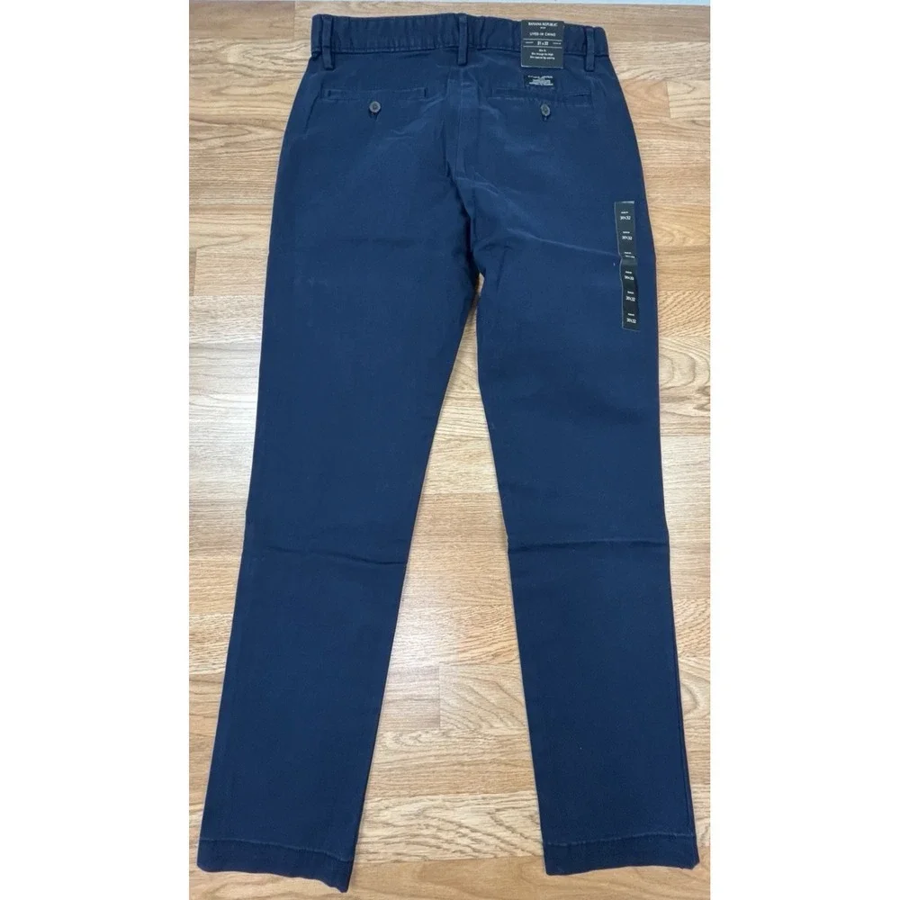 Banana Republic Lived-in Chino Men's Navy Blue Pants Size 31 x 32 Slim Fit NEW